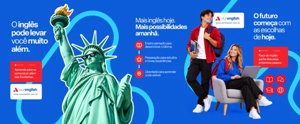 Carrossel Escola de Idiomas Inglês Social Media PSD Editáve
