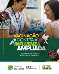 Prefeitura Municipal Vacinação Contra Influenza Media PSD Editável
