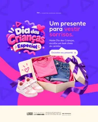 Ofertas Dia das Crianças Loja de Roupa Infantil Social Media PSD Editável
