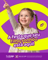 Casa de Festa Infantil Social Media Figma Editável