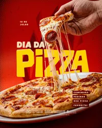 Dia da Pizza 10 de Julho Social Media PSD Editável