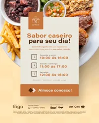 Sabor Caseiro Marmitaria Marmitex Social Media PSD Editável