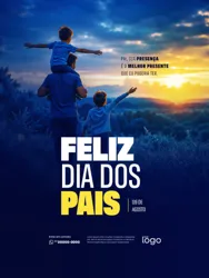Feliz Dia dos Pais 09 de Agosto Social Media PSD Editável