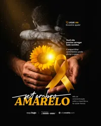 Setembro Amarelo Mês de Prevenção ao Suicídio Social Media PSD Editável