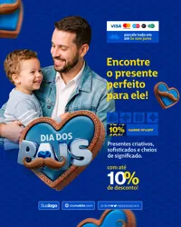 Dia dos Pais Loja de Presentes Social Media PSD Editável
