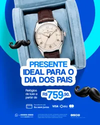 Ofera Dia dos Pais Relojoaria Promoção de Relógios Social Media PSD Editável