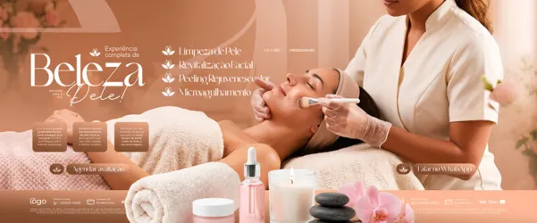 Carrossel Clinica Estética Social Media PSD Editável