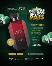 Ofertas do Dia dos Pais Perfumaria Social Media PSD Editável