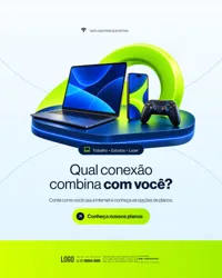 Provedor de Internet Social Media PSD Editavel
