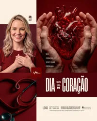 Dia Mundial do Coração 29 de Setembro Social Media PSD Editável
