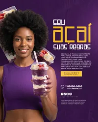 Açaí Social Media PSD Editável