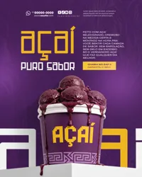 Açaí Social Media PSD Editável