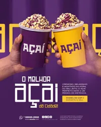 Açaí Social Media PSD Editável
