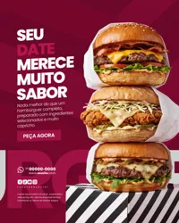 Hamburgueria Social Media PSD Editável