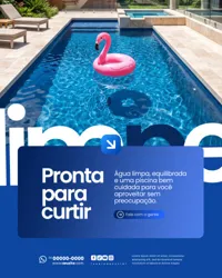 Limpeza de Piscina Social Media PSD Editável