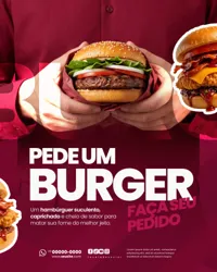 Hamburgueria Social Media PSD Editável