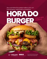 Hamburgueria Social Media PSD Editável