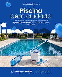 Limpeza de Piscina Social Media PSD Editável