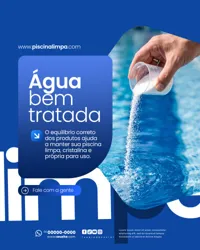 Limpeza de Piscina Social Media PSD Editável