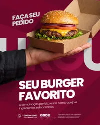 Hamburgueria Social Media PSD Editável
