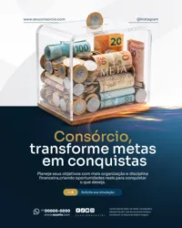 Consórcio Social Media PSD Editável