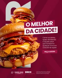 Hamburgueria Social Media PSD Editável -
