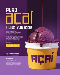 Açaí Social Media PSD Editável