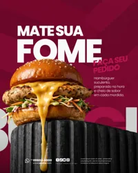 Hamburgueria Social Media PSD Editável