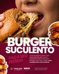Hamburgueria Social Media PSD Editável