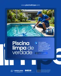 Limpeza de Piscina Social Media PSD Editável