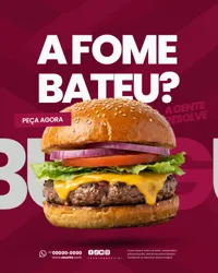 Hamburgueria Social Media PSD Editável