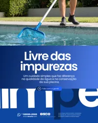 Limpeza de Piscina Social Media PSD Editável