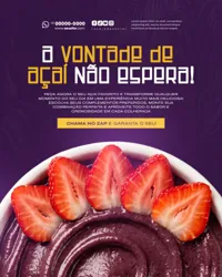 Açaí Social Media PSD Editável -